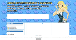 Desktop Screenshot of juegosvestirfamososcantantes.com